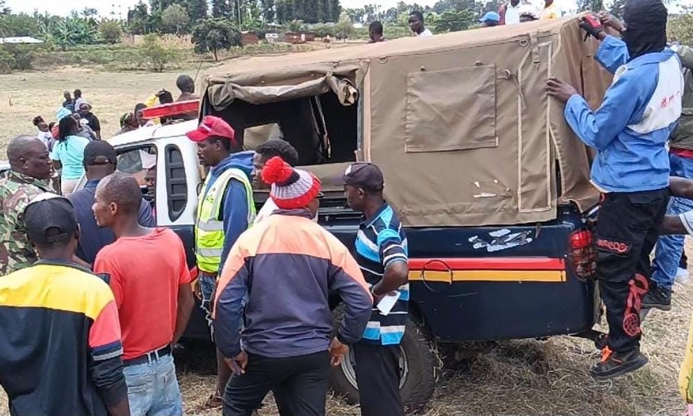Suspected motorcycle thief rescued from angry crowd in Kagio.